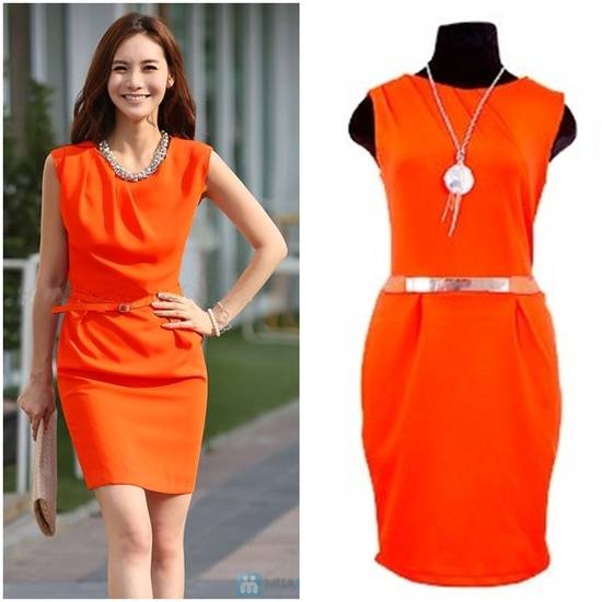 Đầm váy nữ 2 dây xòe bồng bềnh với màu cam tôn da xinh như công chúa dành  cho các nàng yêu  Shopee Việt Nam