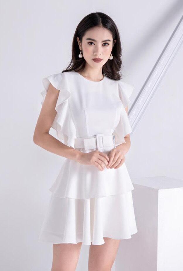 Váy đầm trắng xòe đẹp điệu đà cho nàng lung linh sang trọng  Thời trang   Việt Giải Trí