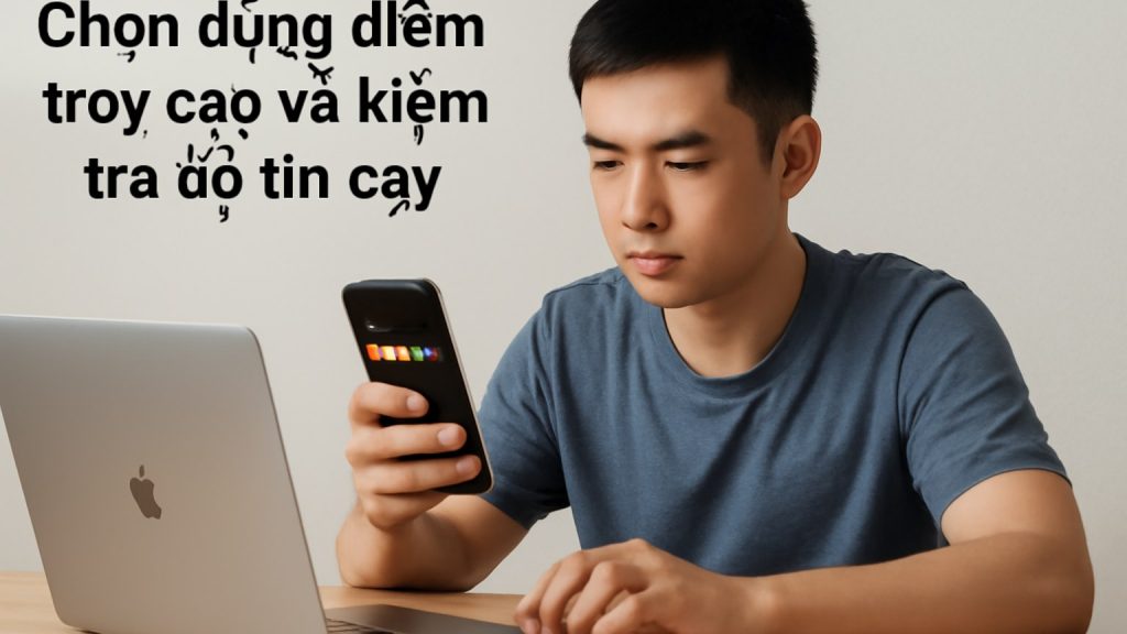 Minh họa: 1) Chọn đúng điểm truy cập và kiểm tra độ tin cậy
